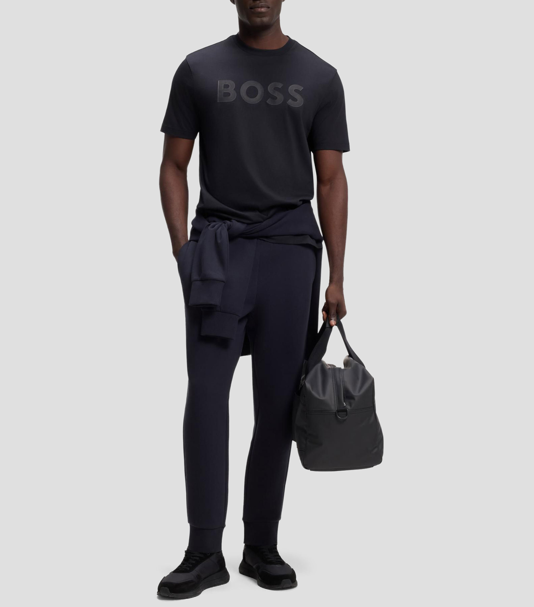 Playera de algodón con logo tonal Hombre